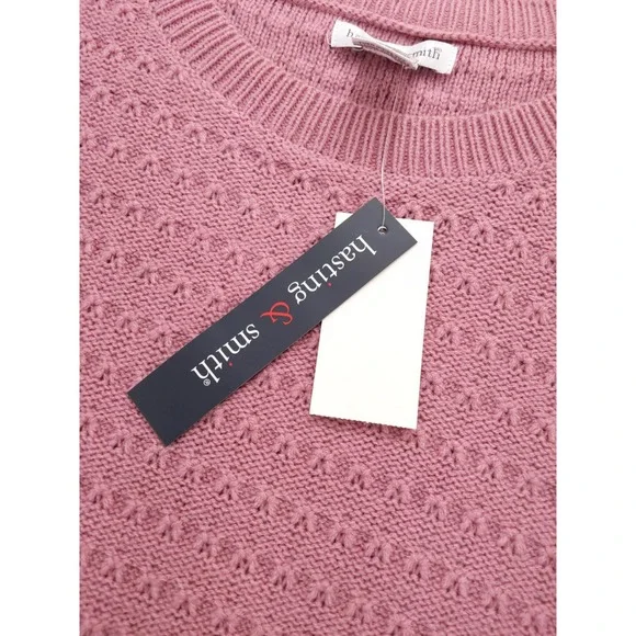 hasting & smith Button Accent‎ Sweater Knit Pullover Top Pink XL - Picture 6 of 7